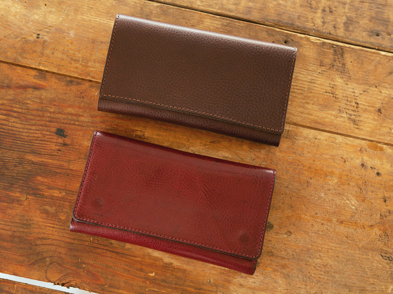 エイジング / ギャルソンウォレット(ネブラスカ-ボルドー) - PLANT